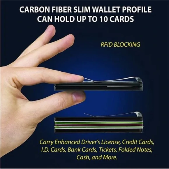 Minimalist Metal RFID Blocker Technology, Slim Super Lightweight